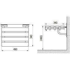 Сиденье для душа откидное Jika Universum 3897180030001
