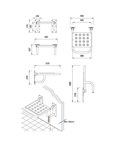 Cиденье для душа Roca Access 816322000