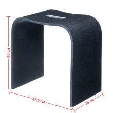 Табурет Geralis арт T-B-V, чёрный с вырезом