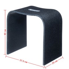 Табурет Geralis арт T-B-V, чёрный с вырезом