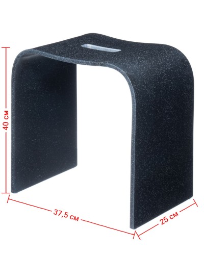 Табурет Geralis арт T-B-V, чёрный с вырезом