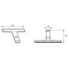 Скребок Jacob Delafon Nouvelle Vague E9404-BLV Черный матовый
