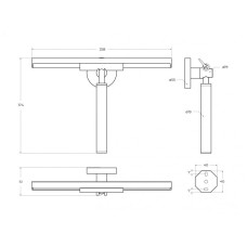 Скребок-водосгон для душевой шторки CEZARES RELAX-SV-01