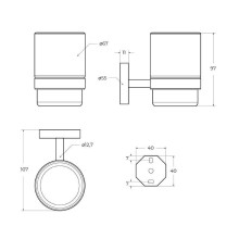 Стакан подвесной, стекло CEZARES RELAX-TUMS-NOP