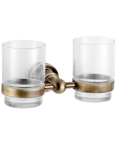 Стакан для зубных щеток Aquanet 3884D 189266 двойной Латунь