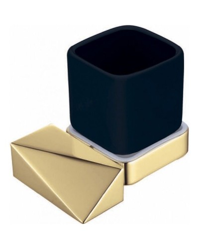 Стакан для зубных щеток Boheme New Venturo 10314-G-B Золото, Черный