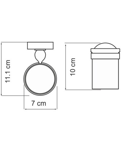 Стакан для зубных щеток WasserKRAFT Diemel K-2228 Хром