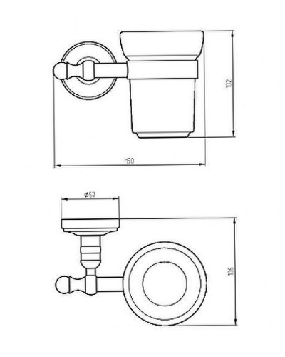 Стакан для зубных щеток Migliore Mirella 17225 Хром