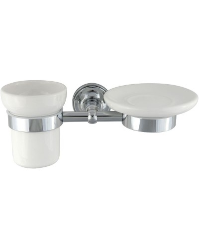 Стакан для зубных щеток с мыльницей Migliore Mirella 17244 Хром