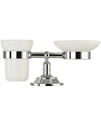 Стакан для зубных щеток с мыльницей Migliore Mirella 17245 Хром