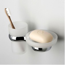 Стакан для зубных щеток с мыльницей WasserKRAFT Berkel K-6826 Хром