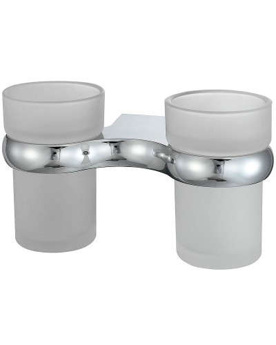 Стакан для зубных щеток WasserKRAFT Berkel K-6828D двойной Хром