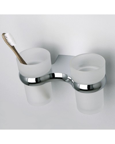 Стакан для зубных щеток WasserKRAFT Berkel K-6828D двойной Хром