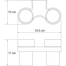 Стакан для зубных щеток WasserKRAFT Berkel K-6828D двойной Хром