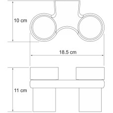 Стакан для зубных щеток WasserKRAFT Berkel K-6828D двойной Хром