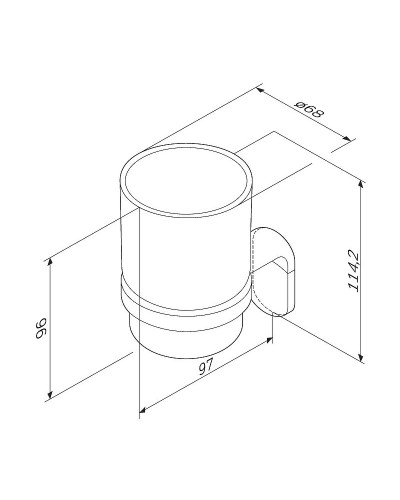 Стакан для зубных щеток AM.PM Joy A8434300 Хром