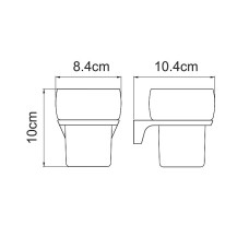 Стакан для зубных щеток WasserKRAFT Aisch K-5928 Золото матовое
