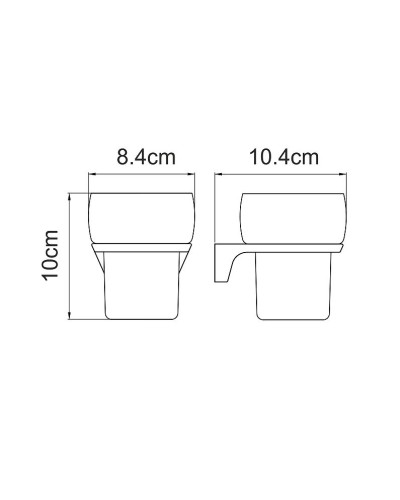 Стакан для зубных щеток WasserKRAFT Aisch K-5928 Золото матовое