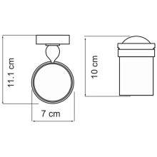 Стакан для зубных щеток WasserKRAFT Nau K-7728 Хром