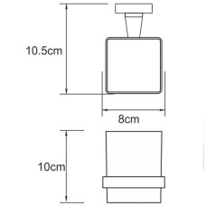 Стакан для зубных щеток WasserKRAFT Dill K-3928 Хром