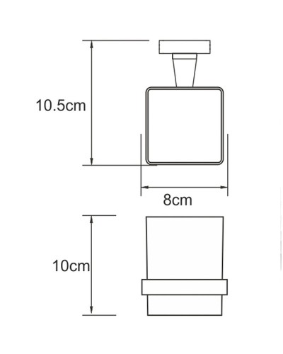 Стакан для зубных щеток WasserKRAFT Dill K-3928 Хром