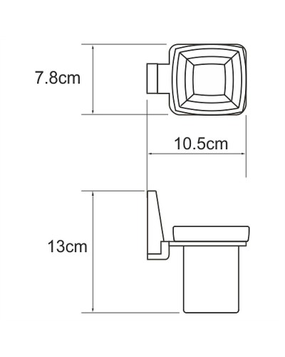 Стакан для зубных щеток WasserKRAFT Lopau K-6028 Хром