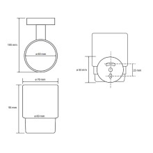 Стакан для зубных щеток Bemeta Omega 104110012 Хром