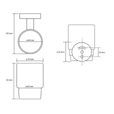 Стакан для зубных щеток Bemeta Omega 104110012 Хром