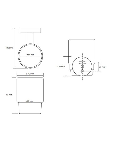 Стакан для зубных щеток Bemeta Omega 104110012 Хром