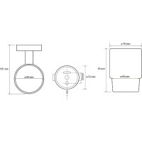 Стакан для зубных щеток Bemeta Neo 104110015 Нержавеющая сталь