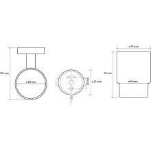 Стакан для зубных щеток Bemeta Neo 104110015 Нержавеющая сталь