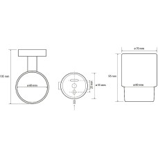 Стакан для зубных щеток Bemeta Neo 104110015 Нержавеющая сталь