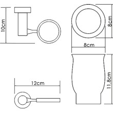 Стакан для зубных щеток WasserKRAFT K-24228 Хром Белый