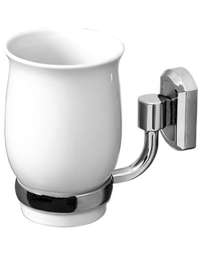 Стакан для зубных щеток WasserKRAFT K-24128 Хром Белый