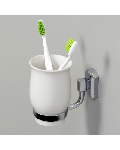 Стакан для зубных щеток WasserKRAFT K-24128 Хром Белый