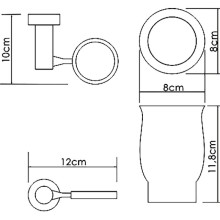 Стакан для зубных щеток WasserKRAFT K-24128 Хром Белый