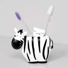 Стакан для зубных щеток WasserKRAFT Lippe K-8128A Белый  Черный матовый