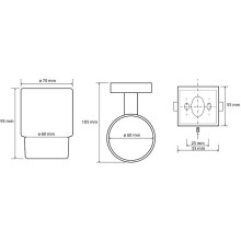 Стакан для зубных щеток Bemeta Beta 132110012 Хром