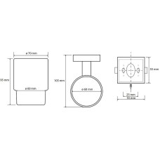 Стакан для зубных щеток Bemeta Beta 132110012 Хром