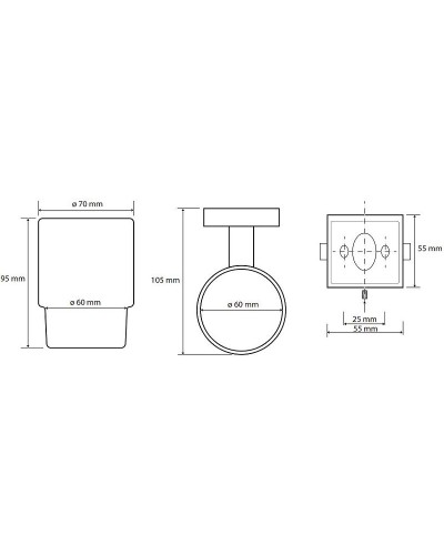 Стакан для зубных щеток Bemeta Beta 132110012 Хром