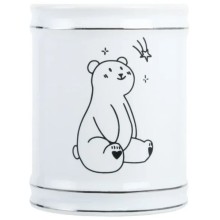 Стакан для зубных щеток Fixsen Teddy FX-600-3 Белый Черный
