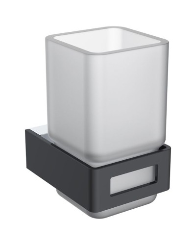 Стакан для зубных щеток Boheme Q 10944-CR-B Черный Хром