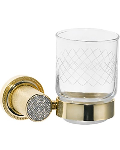 Стакан для зубных щеток Boheme Royal Cristal 10924-G Золото