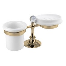 Стакан и мыльница Cezares OLIMP-STT-02-Sw Бронза Белая