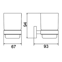 Стакан для зубных щеток Timo Selene 12033/03 Черный