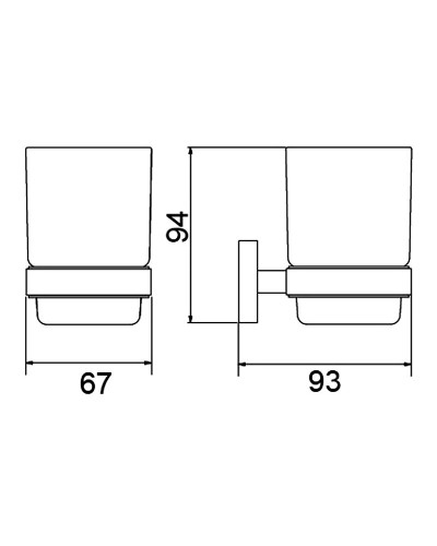Стакан для зубных щеток Timo Selene 12033/03 Черный