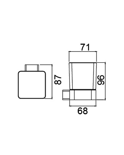 Стакан для зубных щеток Timo Selene 14033/03 Черный