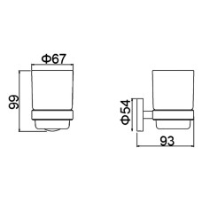 Стакан для зубных щеток Timo Saona 13031/03 Черный