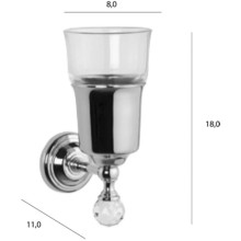 Стакан бронза Tiffany World Crystal TWCR109br-sw