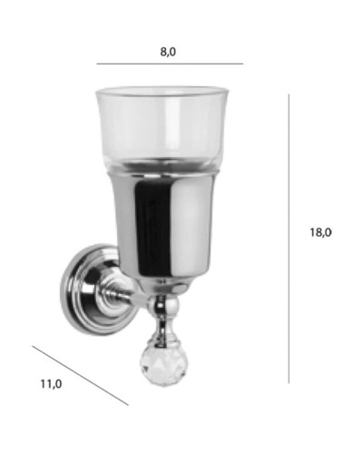 Стакан бронза Tiffany World Crystal TWCR109br-sw